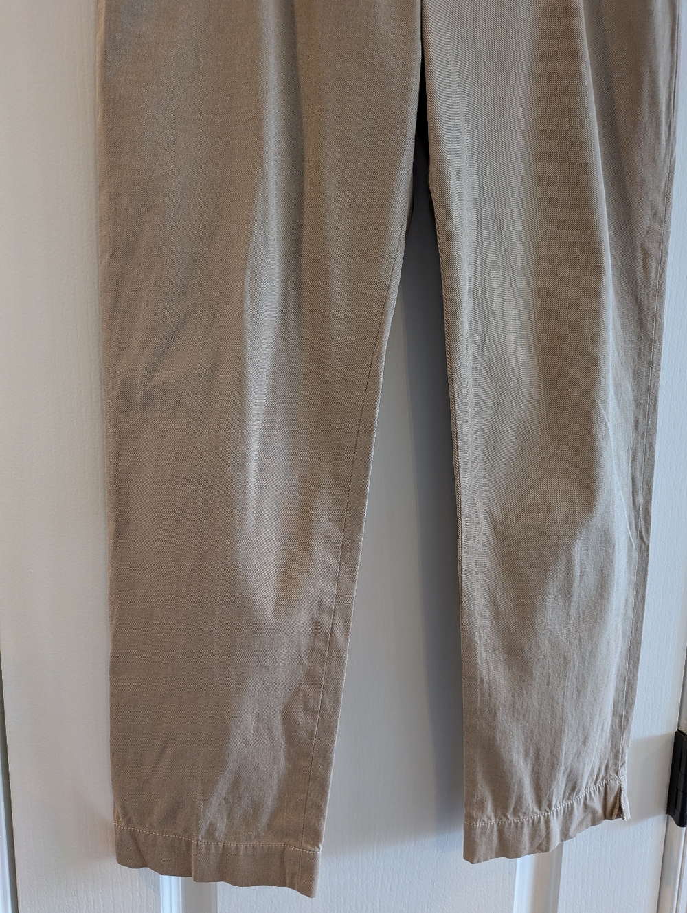 Brunello Cucenilli Gunex Straight Leg Cropped Tan Trousers Pants Women's Size 8 - Picture 3 of 15